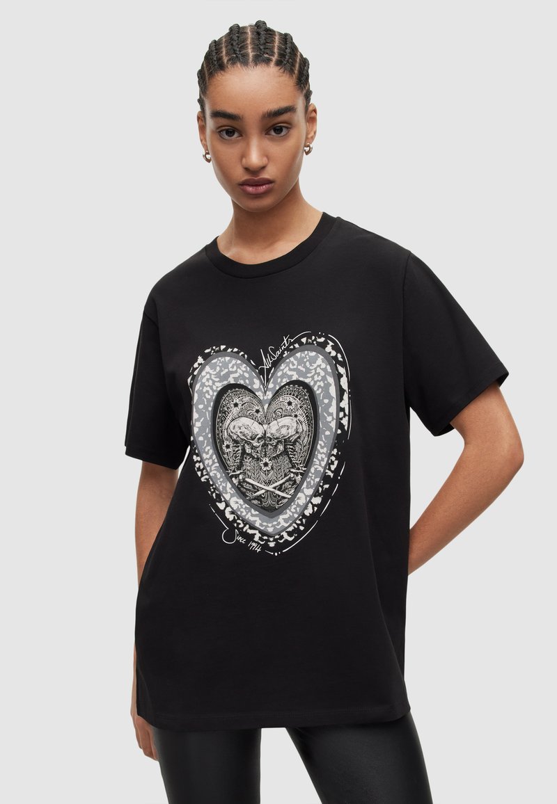 AllSaints LEVINE BOYFRIEND TShirt print black/schwarz Zalando.at
