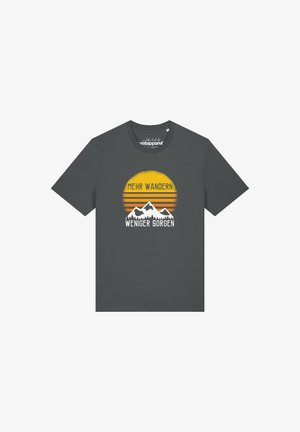 watapparel, MEHR WANDERN UNISEX - T-Shirt print - anthracite