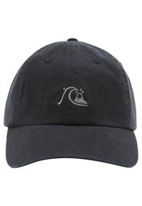 Fekete baseball sapka pamutból, ívelt karimával. Az elején szürke hímzett hullám design található. Hat szellőzőlyuk.