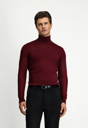 REGULAR FIT  - Strickpullover - dark burgundy