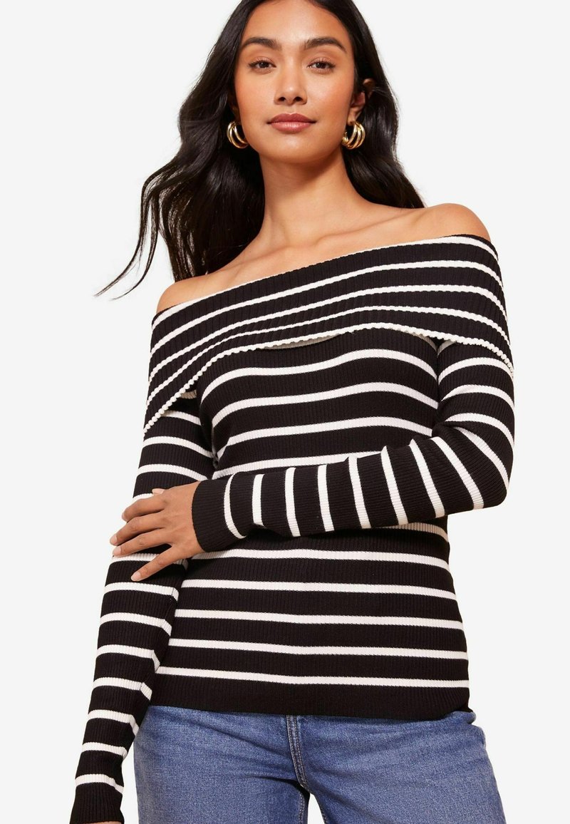 Friends Like These OFF THE SHOULDER - Maglione - black stripe