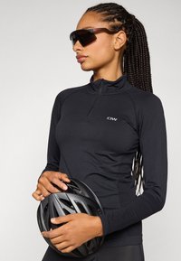 ICANIWILL DEFINE SEAMLESS 1/4 ZIP - T-shirt à manches longues - black