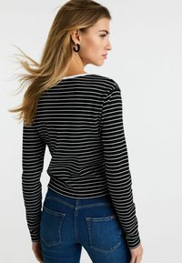 Next SET  - REGULAR FIT - Kardigan - black white stripe