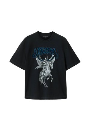 AllSaints, VANGUARD SS CREW - T-shirt print - washed black