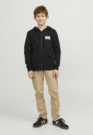 Jack & Jones Junior, Bluză de molton cu fermoar - black