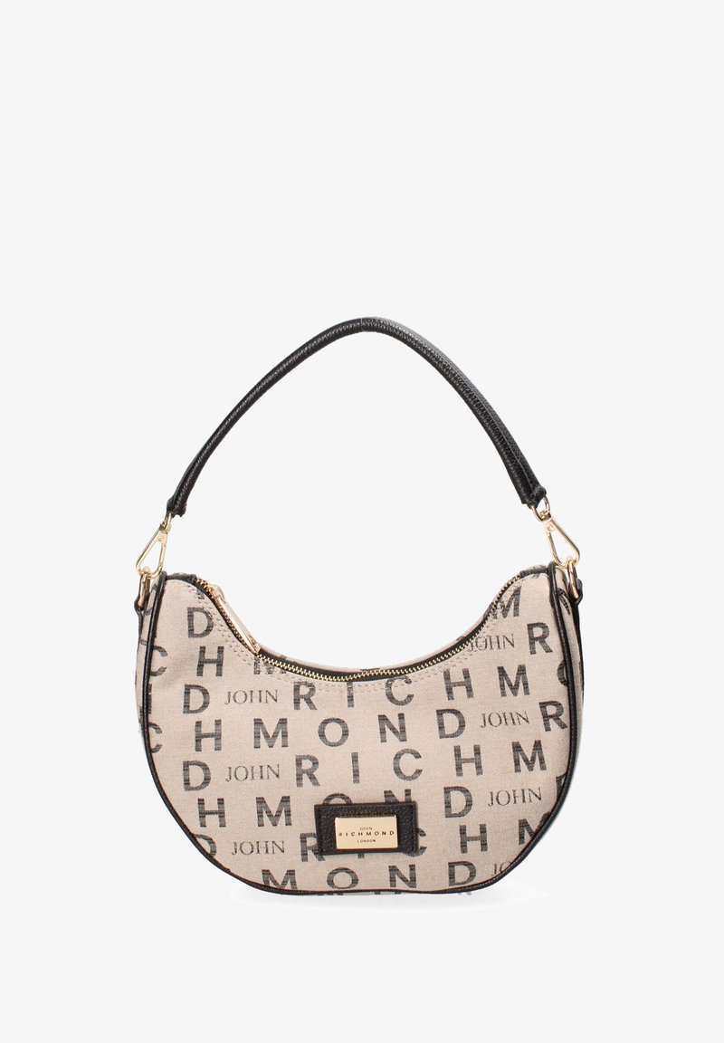 John Richmond Handtas - beige and black and gold