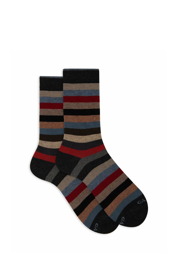 WITH EVEN STRIPES - Socken - antracite oceano