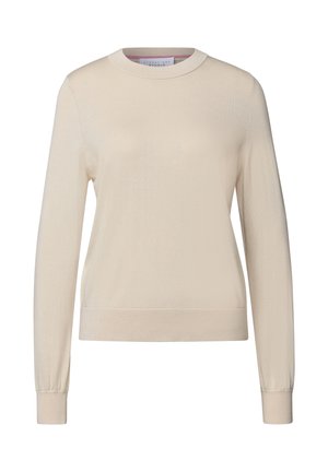 Street One Studio, PULLOVER MIT RUNDHALS IN UNIFARBE - Jersey de punto - creamed sand