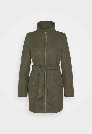 Vero Moda VMPOPALLY ZIP JACKET - Lühike jakk - peat melange