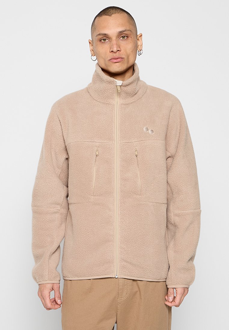 PINQPONQ Fleecejas lichtbruin