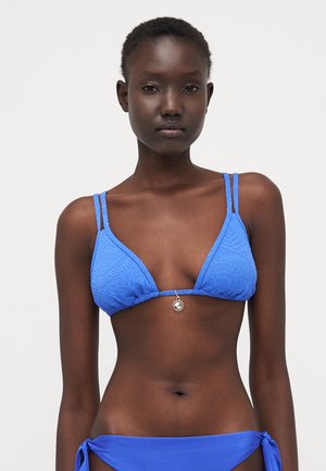 DOUBLE STRAP TRIANGLE - Bikinio viršutinė dalis - blue