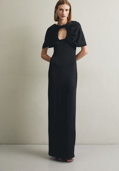 Et Ochs RUCHED CAPELET GOWN - Φόρεμα από ζέρσεϊ - black