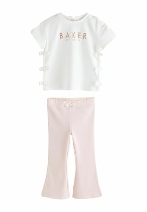 REGULAR FIT - BOW DETAIL AND SET - Auduma bikses - pink