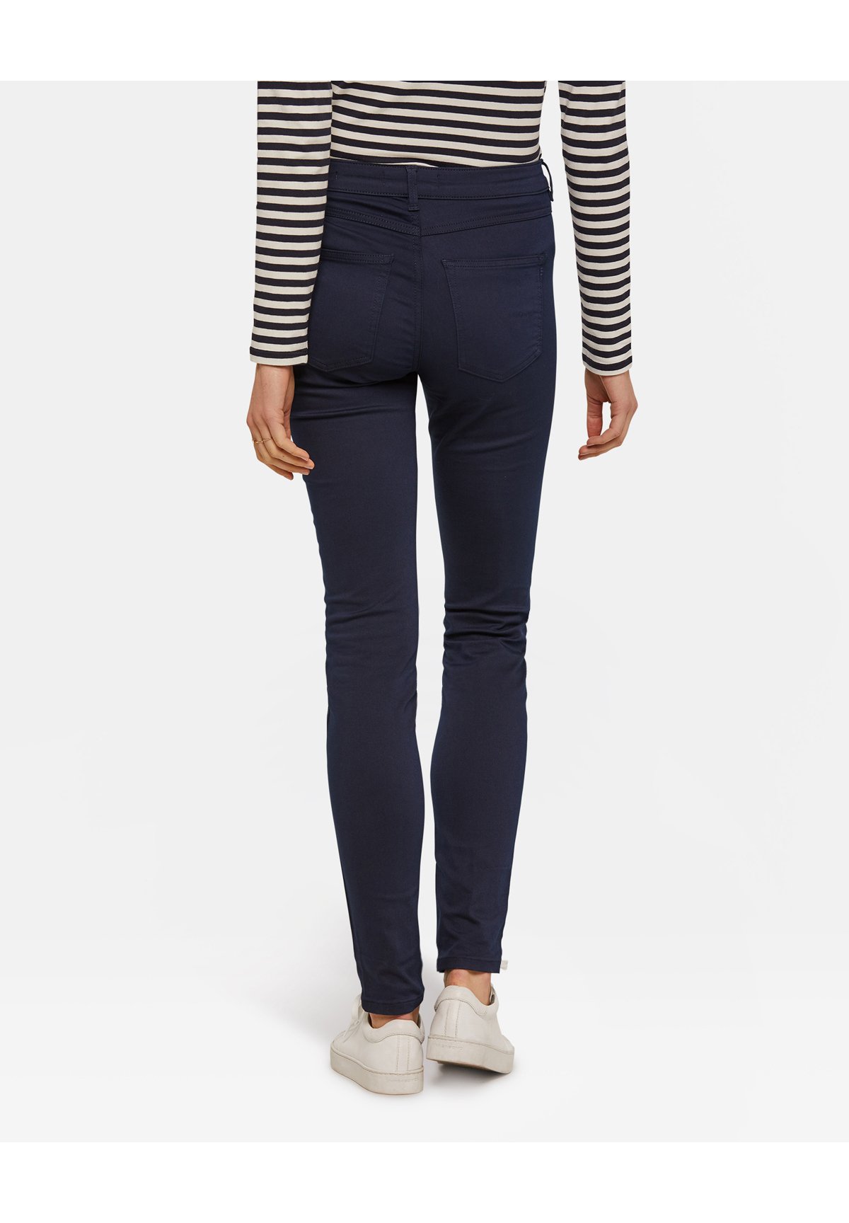 WE Fashion WE FASHION DAMES MID RISE SKINNY HIGH STRETCH BROEK - Jeans  Skinny Fit - navy blue/gemêleerd donkerblauw - Zalando.nl