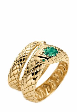 CON ÓNIX Y CON FORMA DE SERPIENTE - Anillo - gold-colored