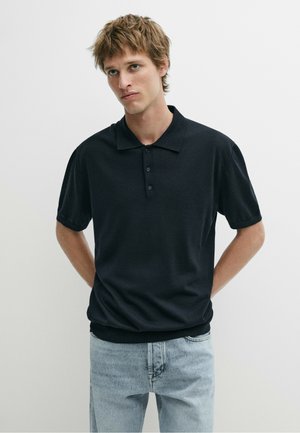 Massimo Dutti, Polo - mottled dark blue
