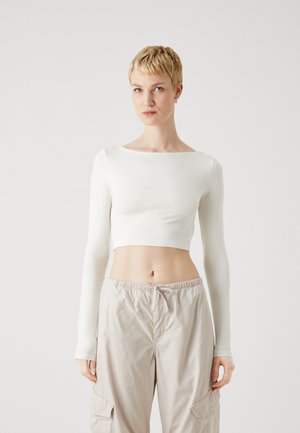 SOFT TOUCH CROPPED TOP - Top s dlhým rukávom - pristine