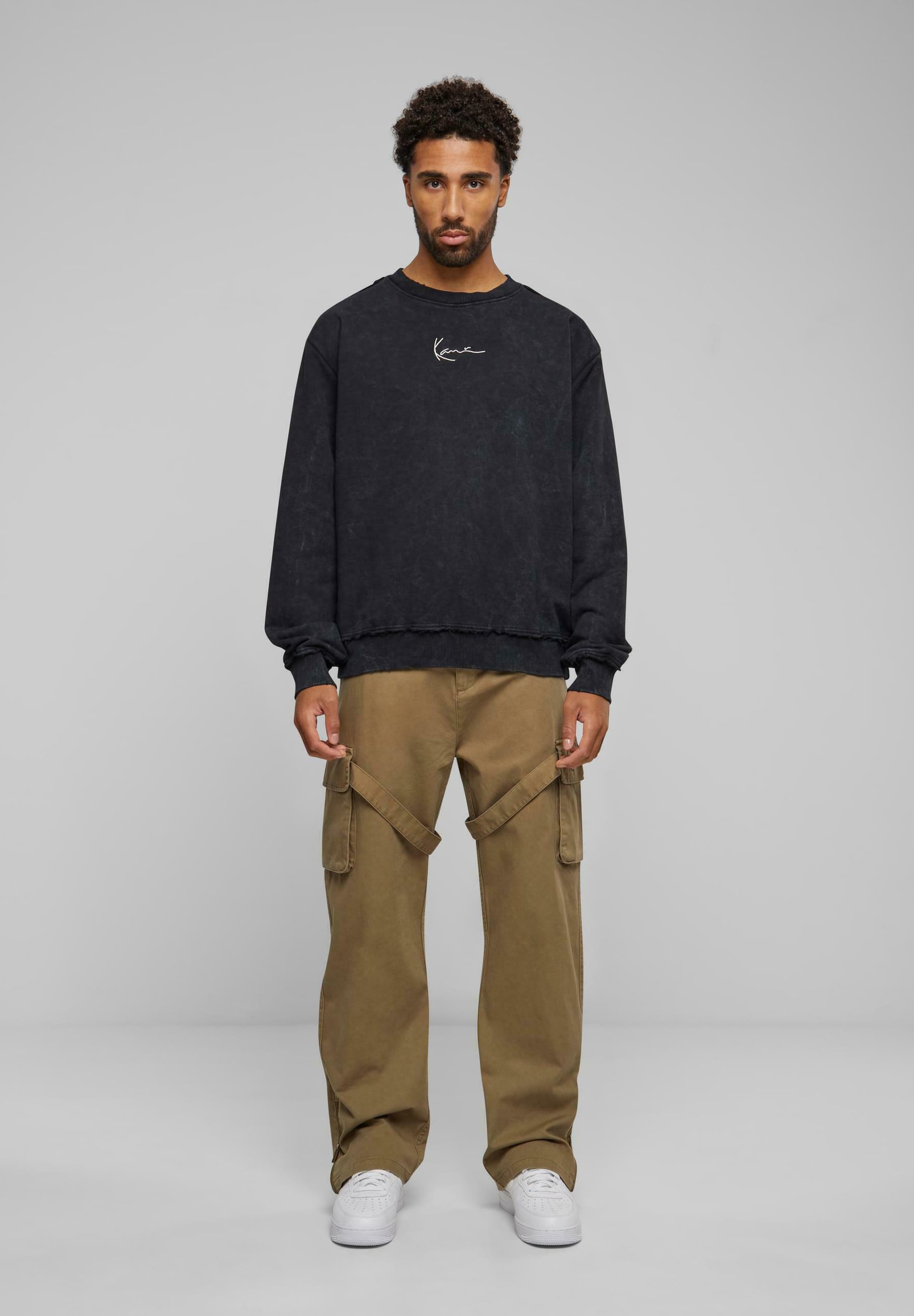 Karl Kani SMALL SIGNATURE DISTRESSED OS CREW - Sweatshirt