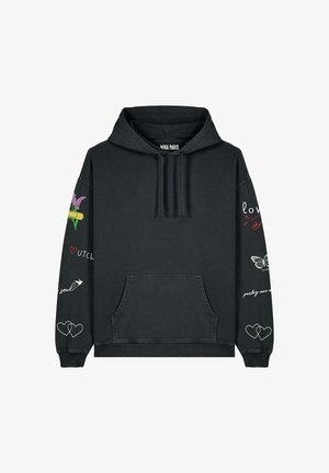 Mira Paris, TATTOOSWEET EMBROIDERY HEAVYWEIGHT - Kapuutsiga pusa - black denim