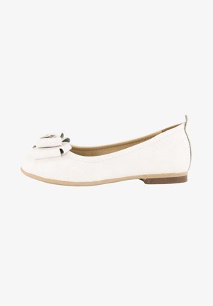 MIT HERZMUSTER UND STEINCHEN - Klassischer Ballerina - weiß