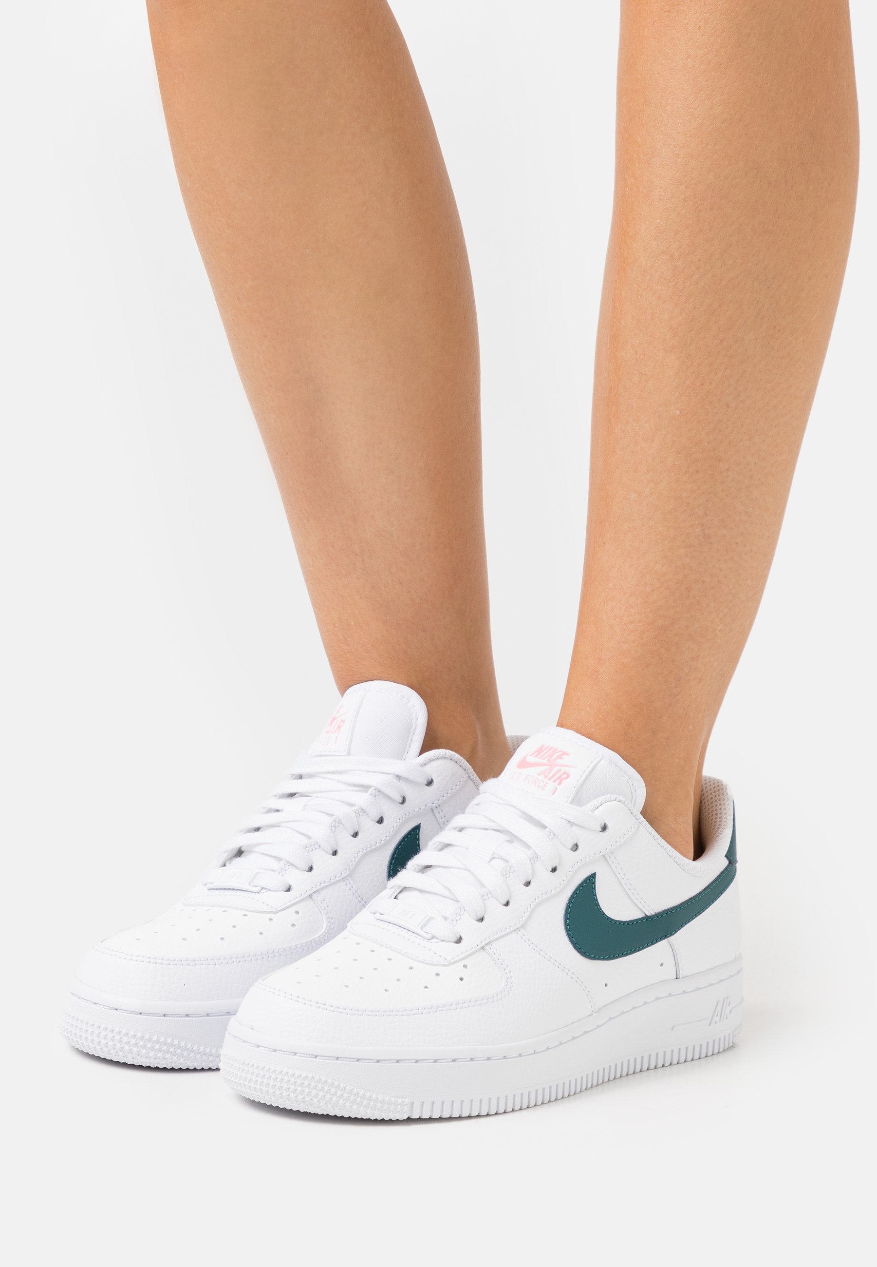 Nike Sportswear Air Force 1 Sneaker Low White Dark Teal Green Sunset Pulse Weiss Zalando De