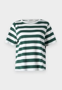 CREW NECK - Apdrukāts T-krekls - green/off white