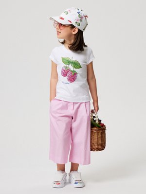 LAMPONI STRAS - Camiseta estampada - bianco