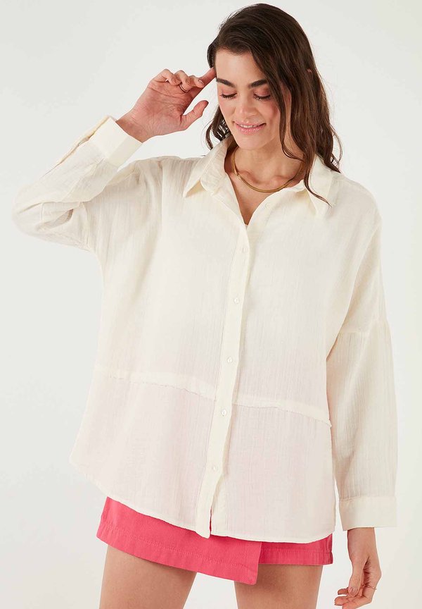 Hemdbluse - ecru