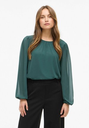 MIT LANGEN ÄRMELN VIURA RUNDHALS - Blusa - pineneedle