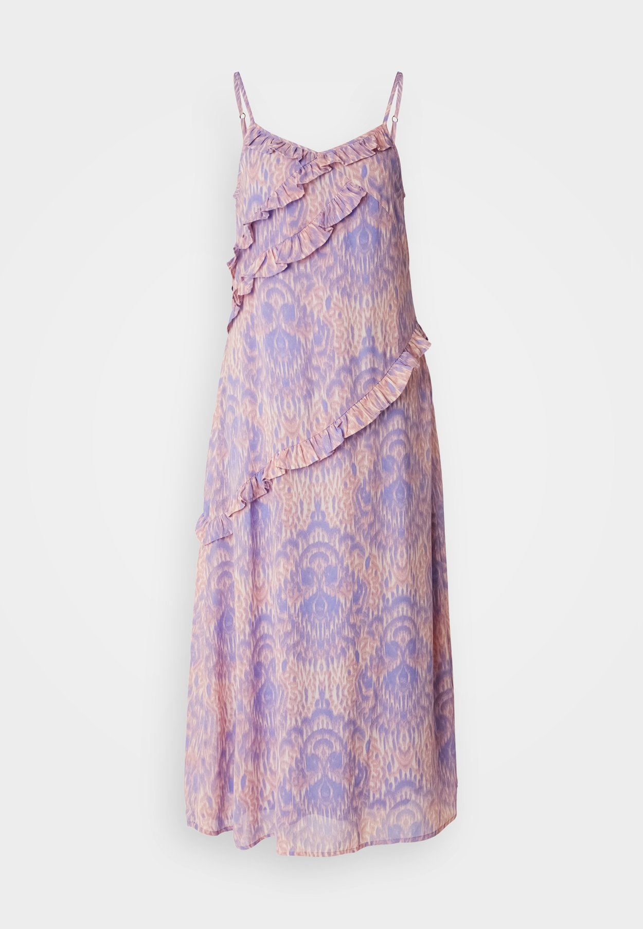 ONLSTAR LIFE STRAP FRILL MIDI DRESS
