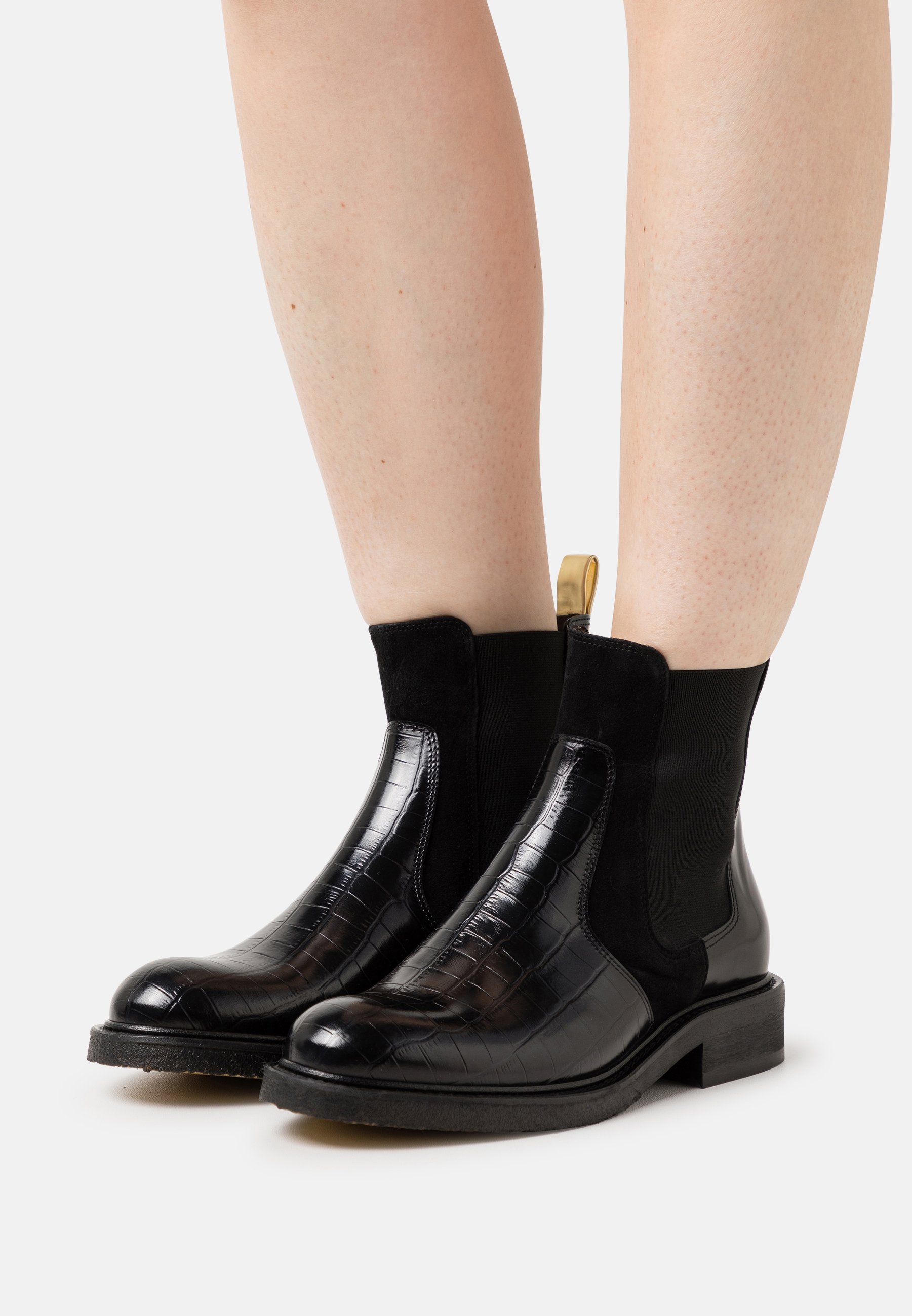 Billi Bi Korte laarzen - black/gold/zwart - Zalando.be