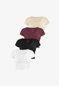 Unselected, weiß schwarz burgund beige