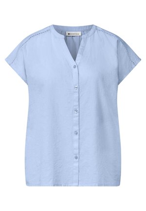 Street One, DROPPED SHOULDER BLUSENSHIRT MIT TAPE - Blouse - cashmere blue