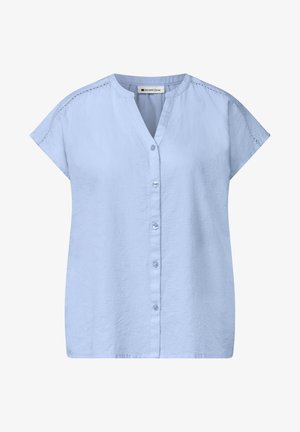 Street One, DROPPED SHOULDER BLUSENSHIRT MIT TAPE - Blůza - cashmere blue