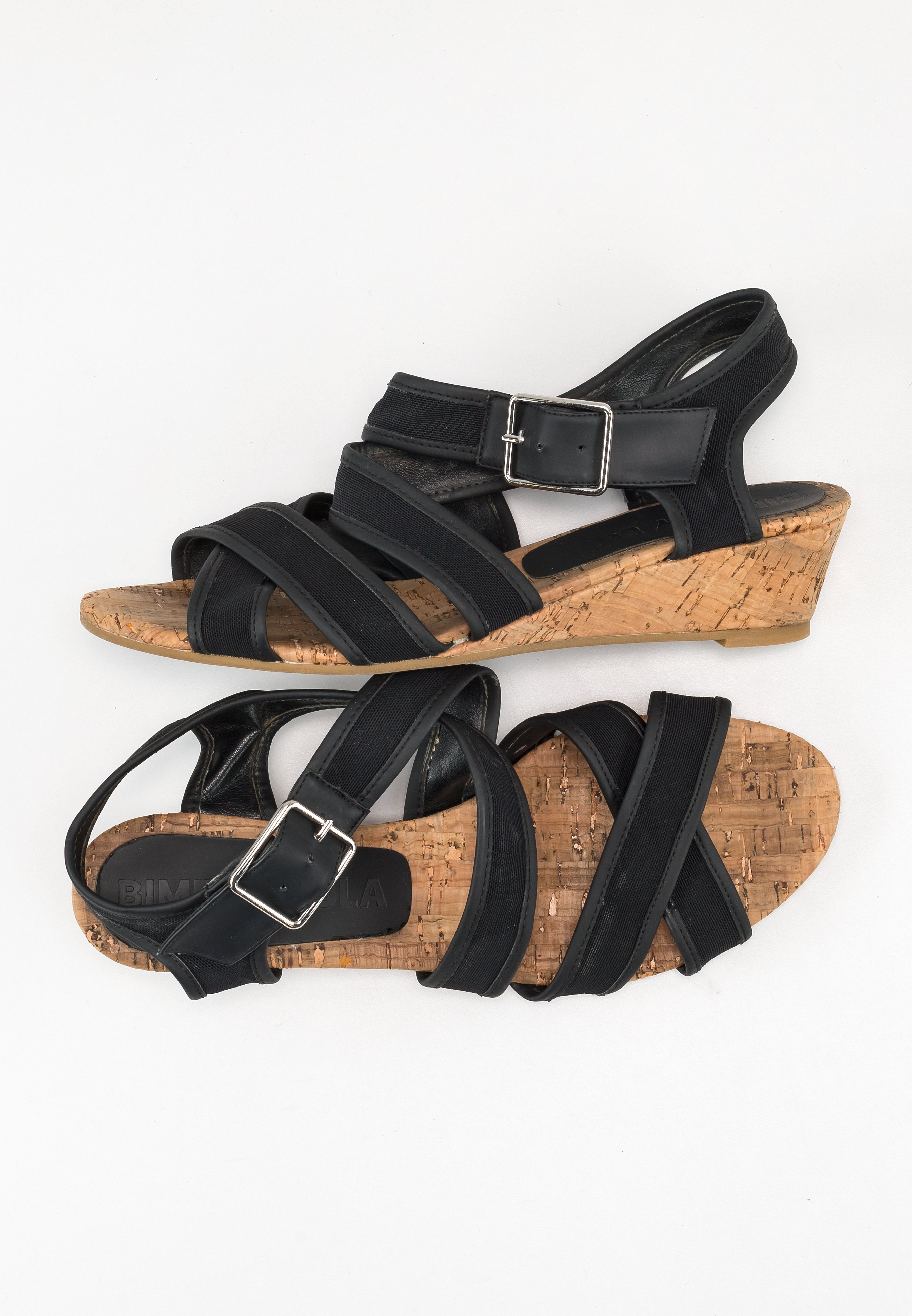 Bimba Y Lola Sandalias de cuña - black/multicolor - Zalando.es