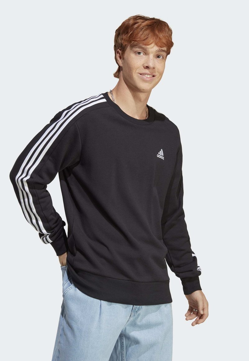 adidas Sportswear ESSENTIALS 3-STRIPES - Športni pulover - black