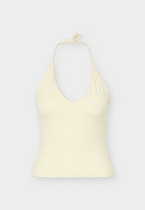 Abercrombie & Fitch, BARE SNATCHED SEAMLESS V NECK HALTER - Débardeur - light yellow