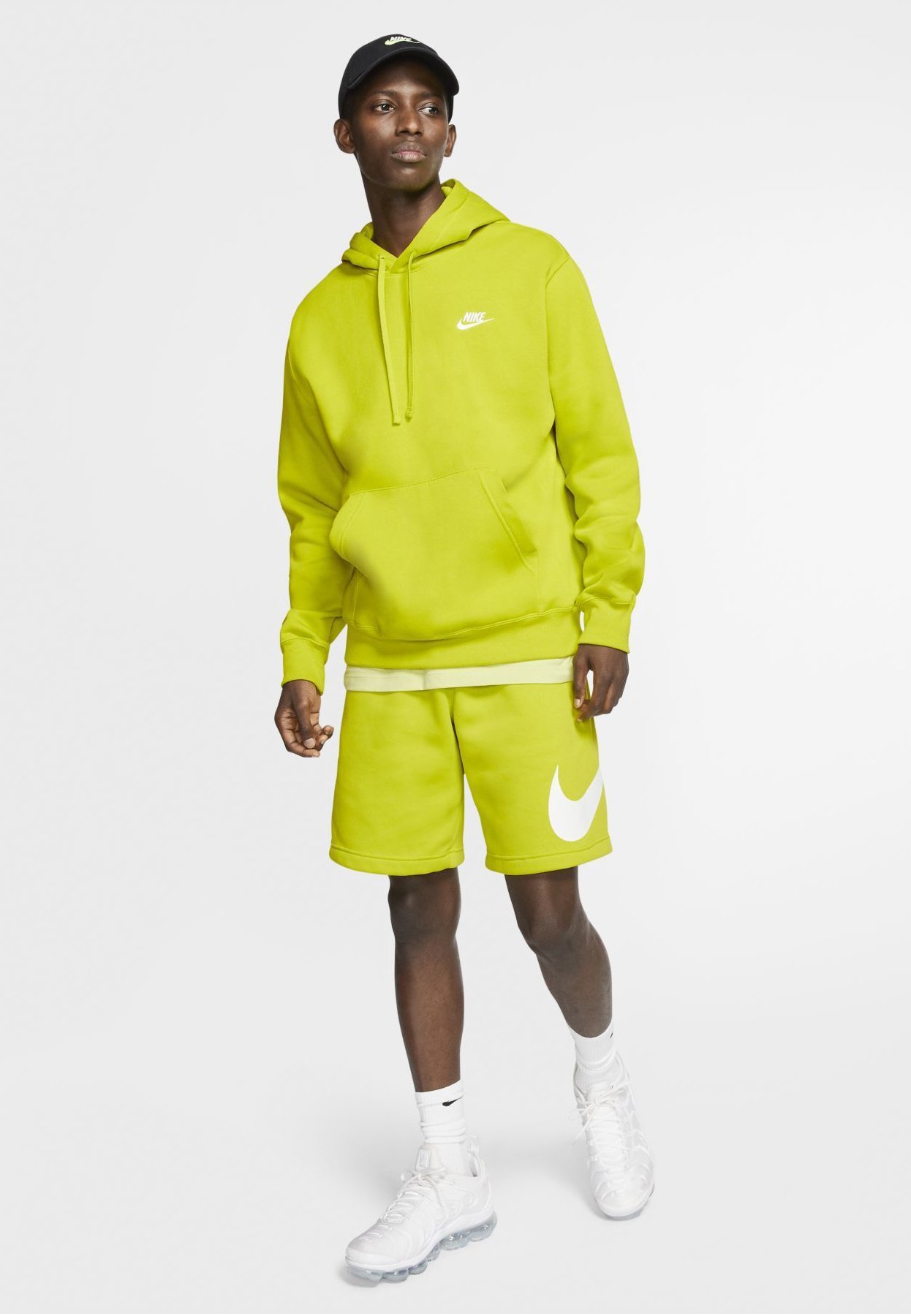 Nike Sportswear CLUB HOODIE - Felpa con cappuccio - bright cactus/bright  cactus/white/verde chiaro - Zalando.it