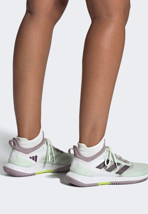 adidas Performance ADIZERO UBERSONIC 4.1 TENNIS - Chaussures de tennis toutes surfaces - cloud white   aurora met.   crystal jade