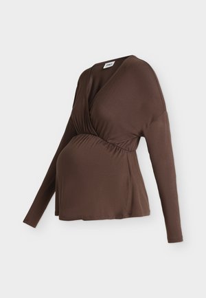 ONLY MATERNITY, OLMAMAZE LONNY  - T-shirt à manches longues - chocolate martini