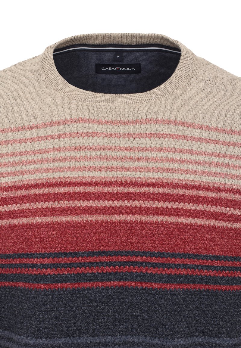Strickpullover Pullover Rot Schwarz Gestreift CASAMODA - Main Image