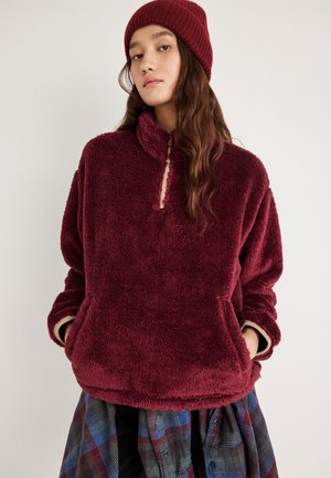 GEMMA ZIP - Felpa in pile - tawny port