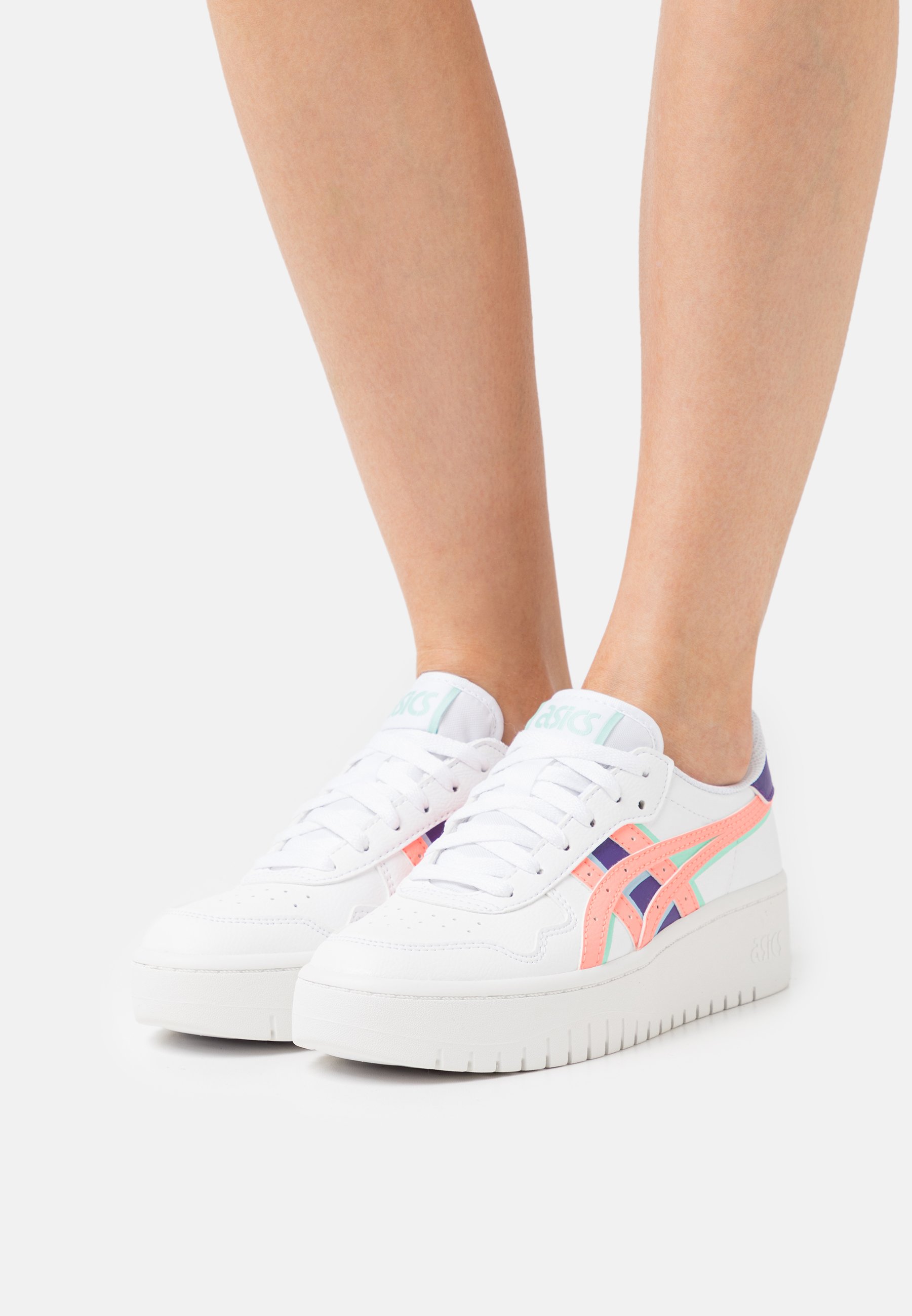 ASICS SportStyle JAPAN - Sneakers laag - white/sun/coral/wit - Zalando.nl
