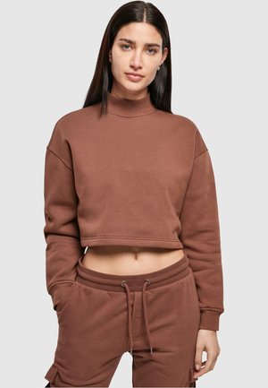 Urban Classics OVERSIZED HIGH NECK CREW - Sportinis megztinis - bark