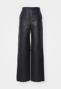SIZZY - Leren broek - black
