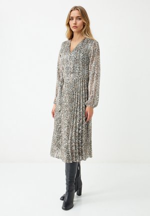 LEOPARD PRINT MIDI - Jurk - ecru
