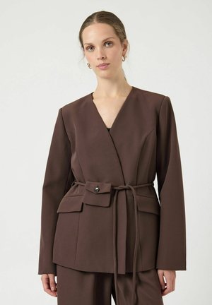 YASLURI - Blazer - seal brown