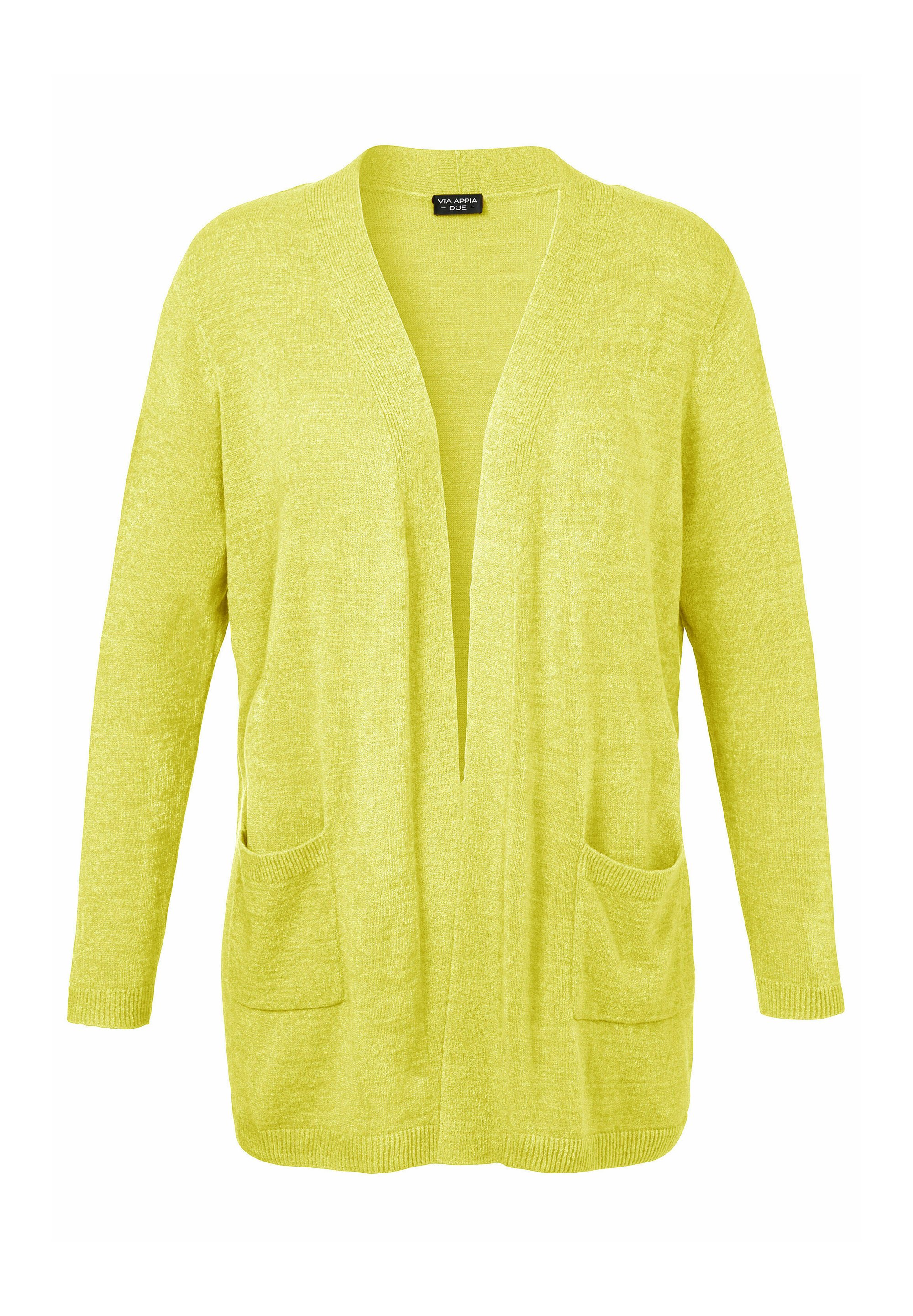 Via Appia Due IN UNIFARBENEM STIL Strickjacke gelb Zalando