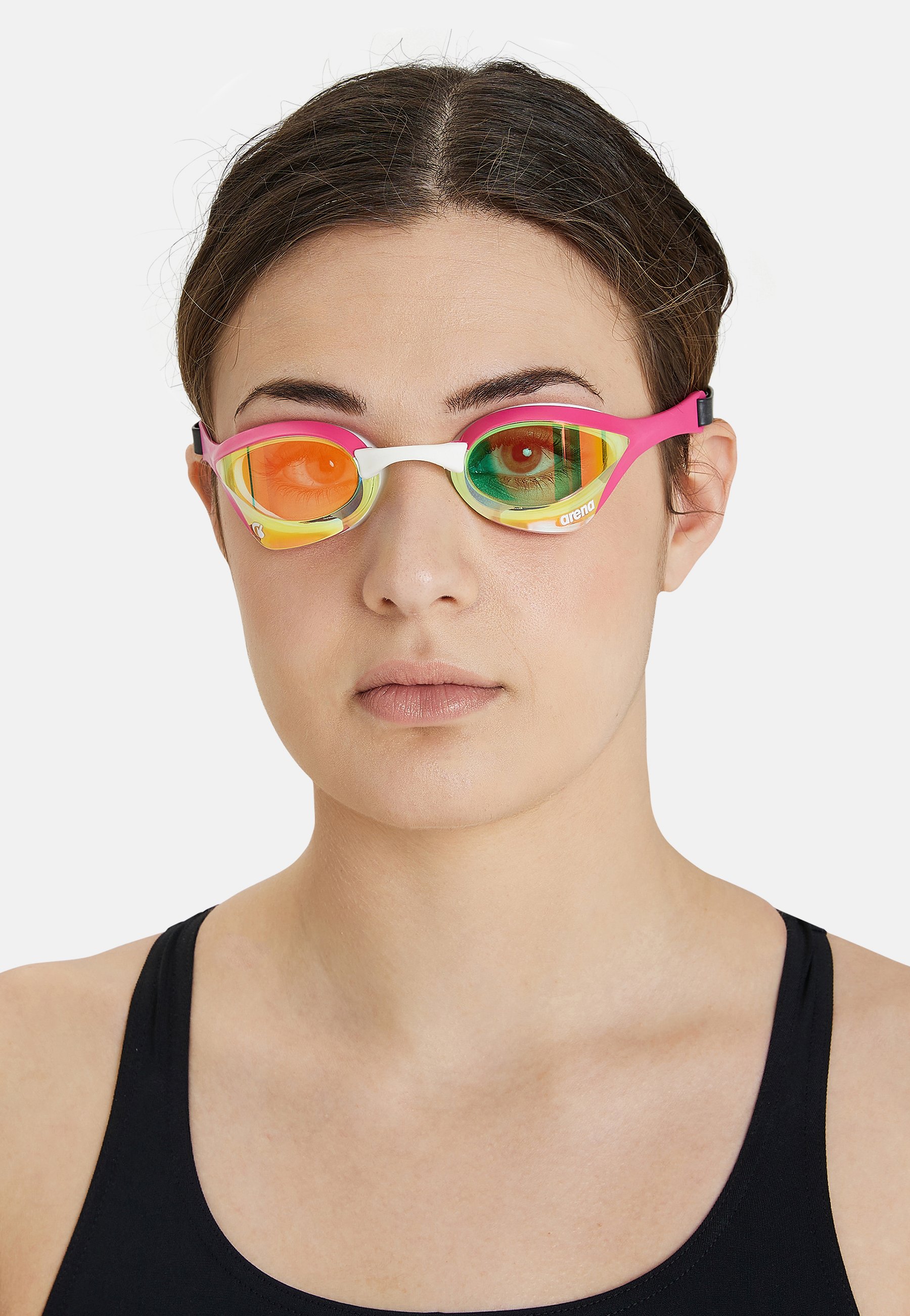 Lunettes de natation Cobra Edge Swipe Mirror - Émeraude/Jaune - All Tides