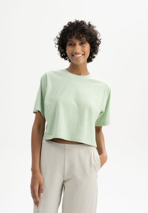 CROPPED DESNA - T-Shirt basic - spring melange
